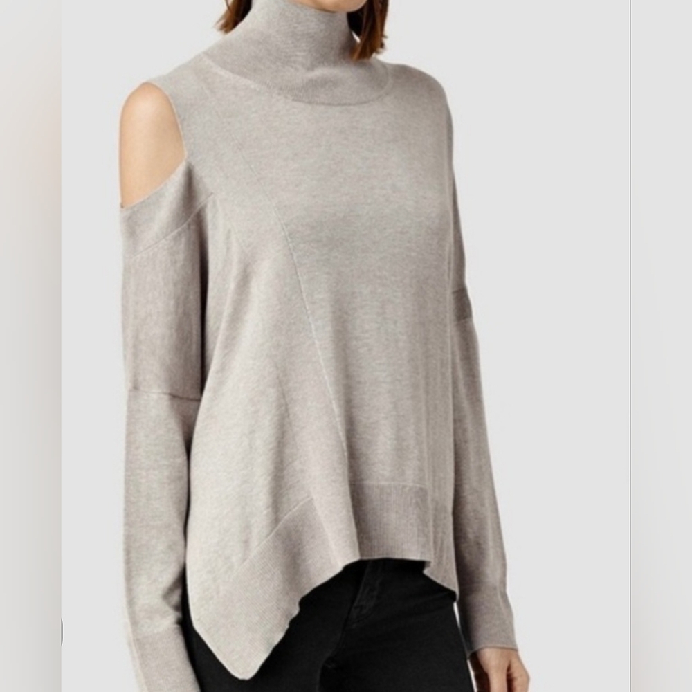 All Saints Cecily Coco Jumper Knit Top in Gray. Size S